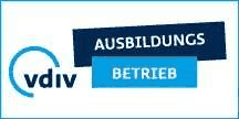 Siegel mit dem VDIV-Logo und der Aufschrift Ausbildungsbetrieb