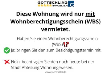 3-Zimmer-Wohnung in Herne City | Wohnberechtigungsschein - WBS Pflicht