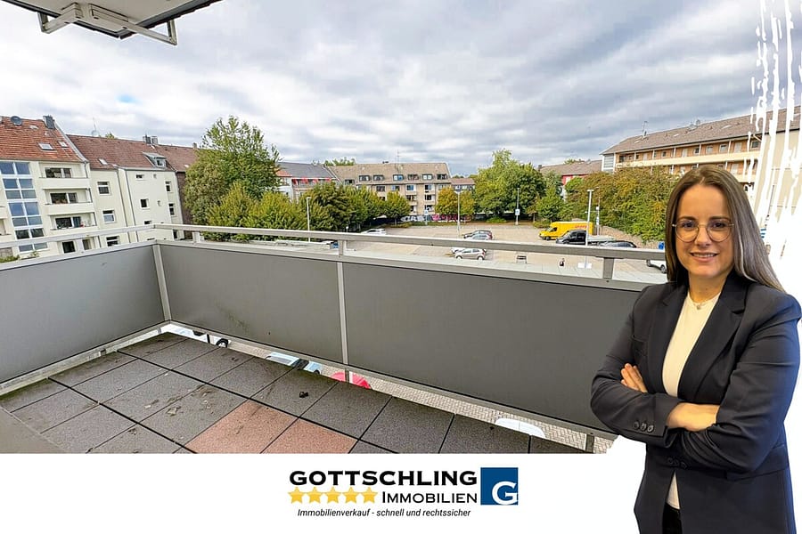 helle und moderne 1.5 Zimmer Wohnung mit Balkon, zentral in Holsterhausen - Titelbild