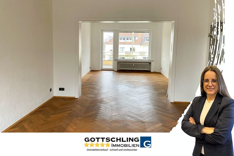 schöne Altbau Wohnung mit 3 luftigen Zimmer im Essener Süden und großem Balkon - Titelbild